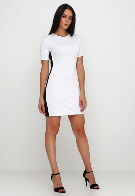 Жіноча сукня Подіум Mira 25894-WHITE/BLACK XS Білий - 8581450 - SvitStyle