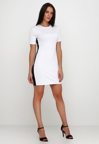 Жіноча сукня Подіум Mira 25894-WHITE/BLACK XS Білий - SvitStyle