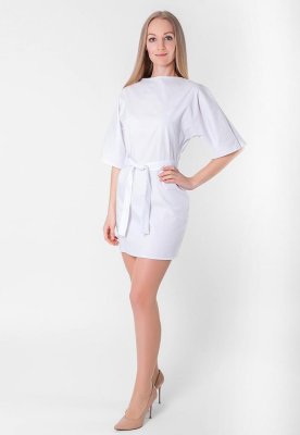 Жіноча сукня Подіум Aves 25864-WHITE XS Білий - 8581464 - SvitStyle
