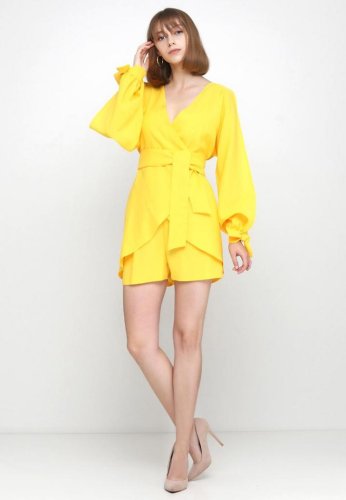 Жіночий костюм Подіум Niel 25862-YELLOW XS Жовтий - SvitStyle
