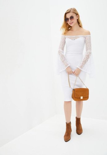 Жіноча сукня Подіум Fleur 25493-WHITE XS Білий - SvitStyle