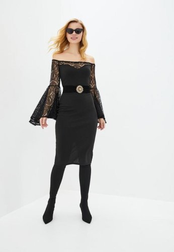 Жіноча сукня Подіум Fleur 25493-BLACK XS Чорний - SvitStyle