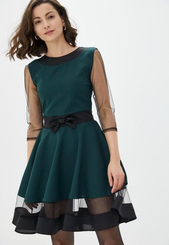 Жіноча сукня Подіум Comely 23981-DARKGREEN XS Зелений - SvitStyle