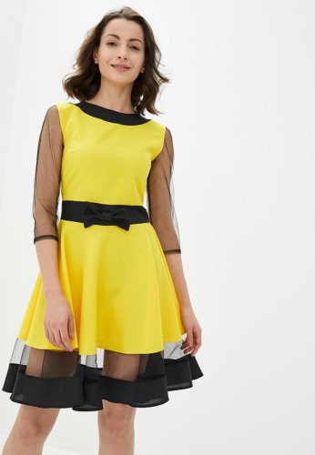 Жіноча сукня Подіум Comely 23981-YELLOW XS Жовтий - SvitStyle