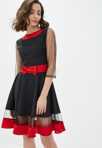 Жіноча сукня Подіум Comely 23981-BLACK XS Чорний - SvitStyle