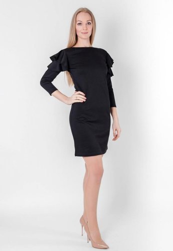Жіноче плаття Подіум Hanna 23509-BLACK XS Чорний - SvitStyle