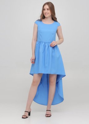 Асиметричне жіноче плаття з шлейфом Подіум 19838-LIGHT/BLUE XS Голубий - 8581644 - SvitStyle
