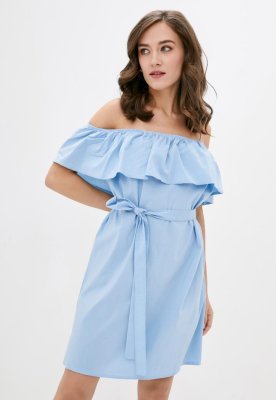 Легке літнє плаття з відкритими плечима Подіум 21369-LIGHT/BLUE XS Голубий - 8581670 - SvitStyle