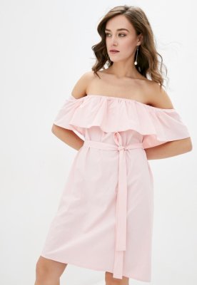 Легке літнє плаття з відкритими плечима Подіум 21369-ROSE XS Рожевий - 8581671 - SvitStyle