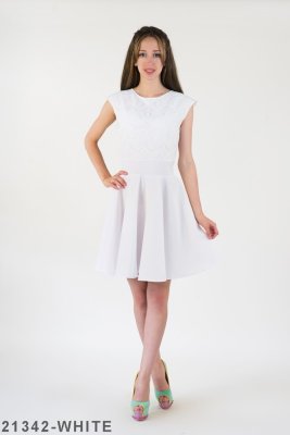 Жіноче плаття Подіум Allora 21342-WHITE XS Білий - 8581750 - SvitStyle