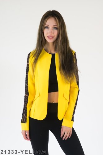 Жіночий піджак Подіум Darline 21333-YELLOW XS Жовтий - SvitStyle
