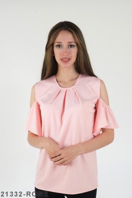 Жіноча блузка Подіум Angela 21332-ROSE XS Рожевий - 8581776 - SvitStyle