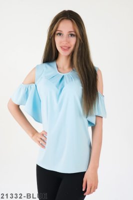 Жіноча блузка Подіум Angela 21332-BLUE XS Голубий - 8581778 - SvitStyle