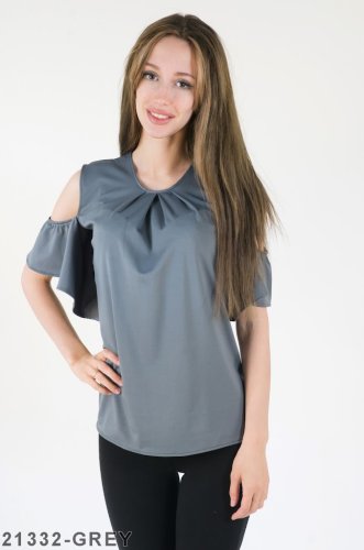 Жіноча блузка Подіум Angela 21332-GREY XS Сірий - SvitStyle