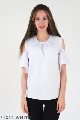 Жіноча блузка Подіум Angela 21332-WHITE XS Білий - 8581782 - SvitStyle