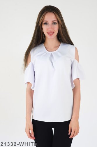 Жіноча блузка Подіум Angela 21332-WHITE XS Білий - SvitStyle
