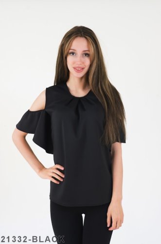Жіноча блузка Подіум Angela 21332-BLACK XS Чорний - SvitStyle