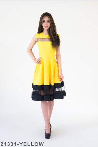 Жіноче плаття Подіум Stefani 21331-YELLOW XS Жовтий - SvitStyle