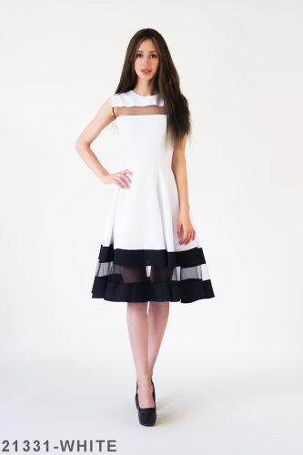 Жіноче плаття Подіум Stefani 21331-WHITE XS Білий - SvitStyle