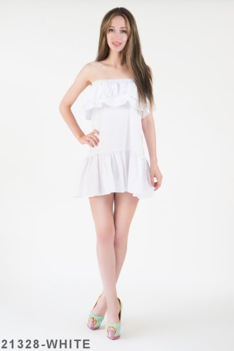 Жіноче плаття Подіум Lisa 21328-WHITE XS Білий - SvitStyle