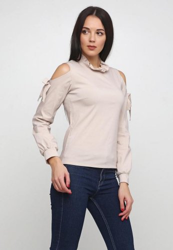 Жіноча блузка Подіум Kosmo 21260-BEIGE XS Бежевий - SvitStyle