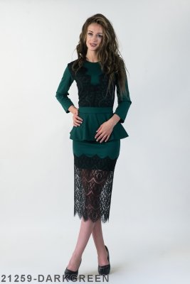 Жіноче плаття Подіум Lotta 21259-DARKGREEN XS Зелений - 8581920 - SvitStyle