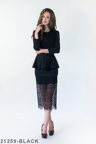 Жіноче плаття Подіум Lotta 21259-BLACK XS Чорний - SvitStyle