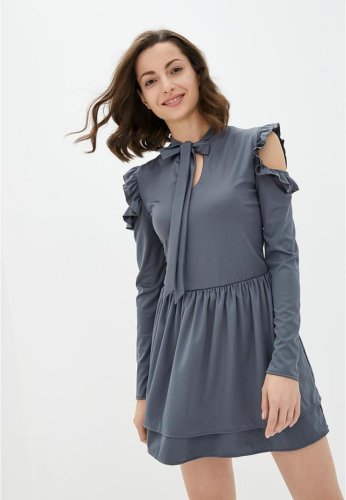 Жіноче плаття Подіум Miller 21164-GREY XS Сірий - SvitStyle