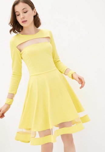 Жіноче плаття Подіум Azales 21139-YELLOW XS Жовтий - SvitStyle