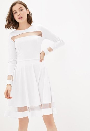 Жіноче плаття Подіум Azales 21139-WHITE XS Білий - SvitStyle