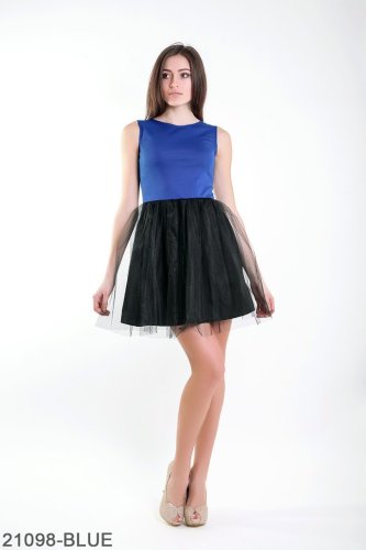 Жіноче плаття Подіум Lorein 21098-BLUE XS Синій - SvitStyle