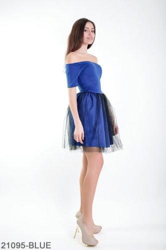 Жіноче плаття Подіум Felisia 21095-BLUE XS Синій - SvitStyle