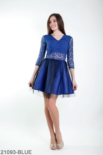 Жіноче плаття Подіум Bella 21093-BLUE XS Синій - SvitStyle