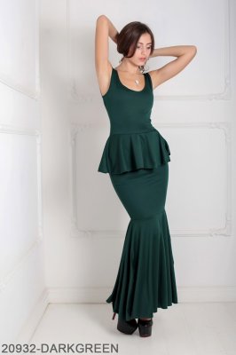 Жіноче плаття Подіум Andrea 20932-DARKGREEN XS Зелений - 8582190 - SvitStyle