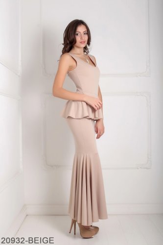 Жіноче плаття Подіум Andrea 20932-BEIGE XS Бежевий - SvitStyle