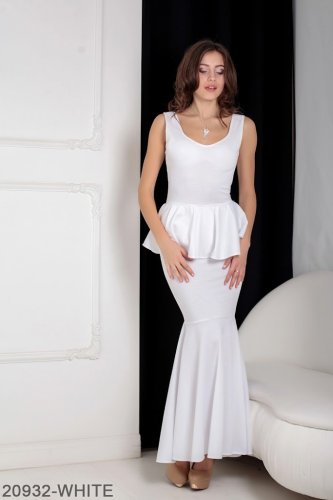 Жіноче плаття Подіум Andrea 20932-WHITE XS Білий - SvitStyle