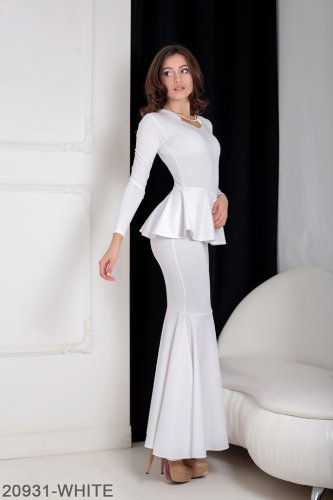 Жіноче плаття Подіум Laura 20931-WHITE XS Білий - SvitStyle