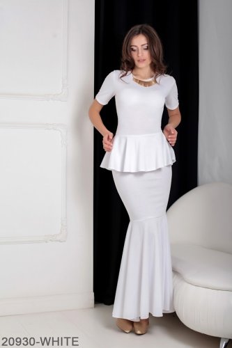 Жіноче плаття Подіум Amalia 20930-WHITE XS Білий - SvitStyle
