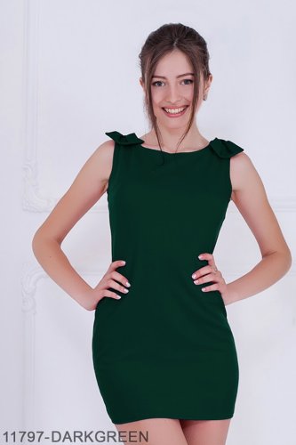 Жіноче плаття Подіум Paralias 11797-DARKGREEN S Зелений - SvitStyle