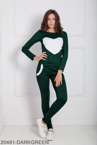 Жіночий спортивний костюм Подіум Williams 20481-DARKGREEN XS Зелений - SvitStyle