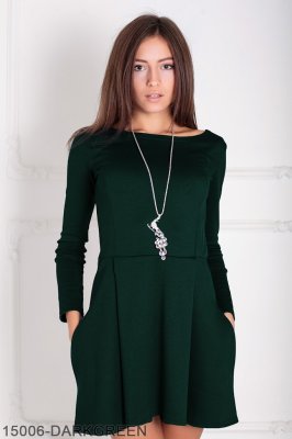 Жіноче плаття Подіум Alay 15006-DARKGREEN S Зелений - 8582323 - SvitStyle