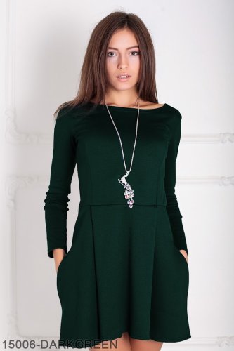 Жіноче плаття Подіум Alay 15006-DARKGREEN S Зелений - SvitStyle