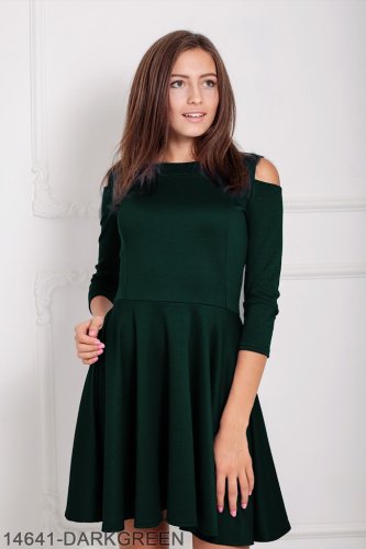 Жіноче плаття Подіум Tenaris 14641-DARKGREEN S Зелений - SvitStyle