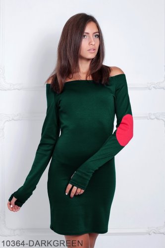 Жіноче плаття Подіум Cordia 10364-DARKGREEN S Зелений - SvitStyle
