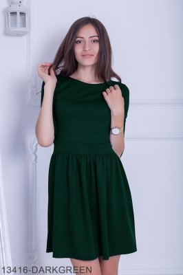 Жіноче плаття Подіум Avicen 13416-DARKGREEN S Зелений - 8582471 - SvitStyle