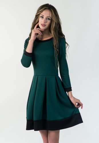 Жіноче плаття Подіум Aconite 13907-DARKGREEN S Зелений - SvitStyle