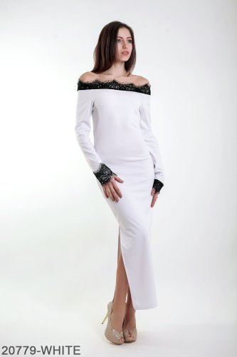 Жіноче плаття Подіум Viola 20779-WHITE XS Білий - SvitStyle