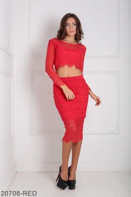 Жіночий костюм Подіум Kalipso 20708-RED XS Червоний - 8582564 - SvitStyle