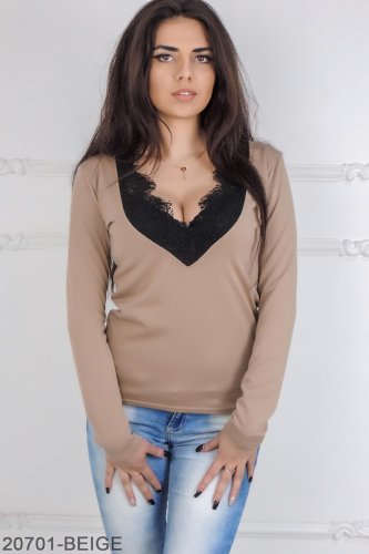 Жіноча блузка Подіум Bonita 20701-BEIGE XS Бежевий - SvitStyle