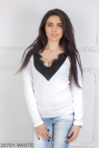 Жіноча блузка Подіум Bonita 20701-WHITE XS Білий - SvitStyle